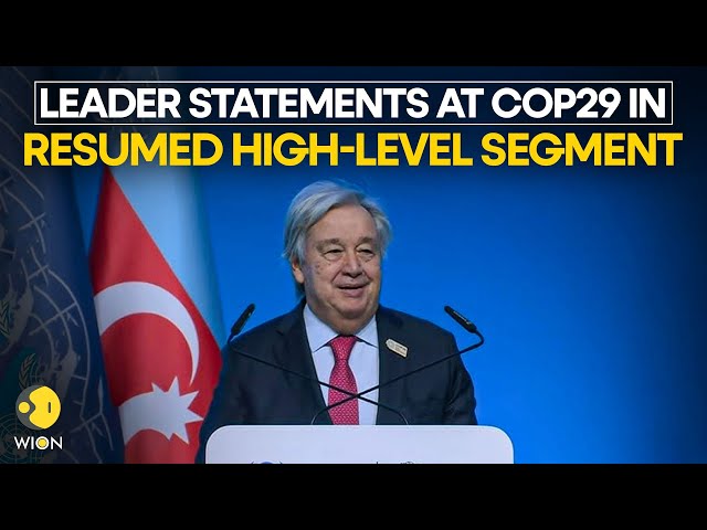 ⁣COP29: Leader statements at COP29 in resumed high-level segment | World News | WION LIVE