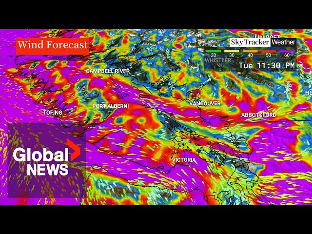 ⁣Potential bomb cyclone, strong fall storm expected off BC coast