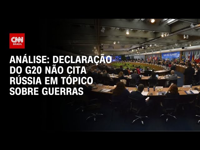 ⁣Análise: Declaração do G20 não cita Rússia em tópico sobre guerras | WW