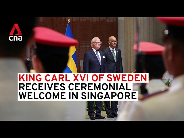 ⁣Sweden King Carl meets Singapore president Tharman