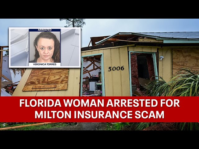 ⁣Florida woman arrested for Milton insurance fraud