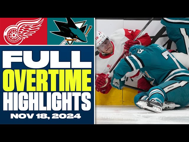 ⁣Detroit Red Wings at San Jose Sharks | FULL Overtime Highlights - November 18, 2024