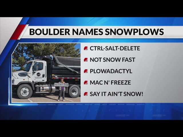 ⁣Students name Boulder's snowplow fleet