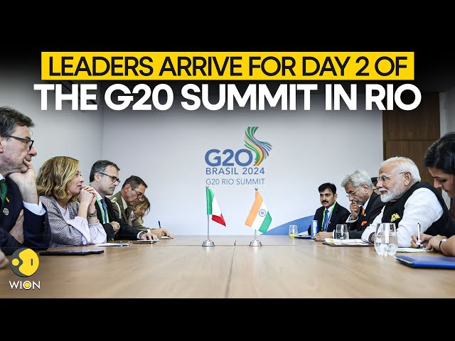 ⁣G20 Summit Day 2: Leaders Arrive In Rio, To Focus On Climate Change On Summit's Last Day | WION