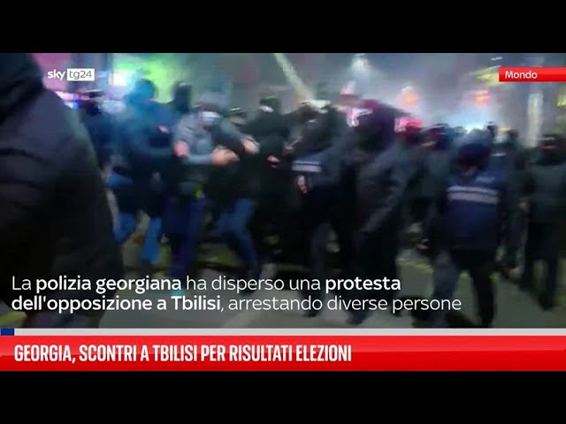 ⁣Georgia, scontri a Tbilisi per risultati elezioni