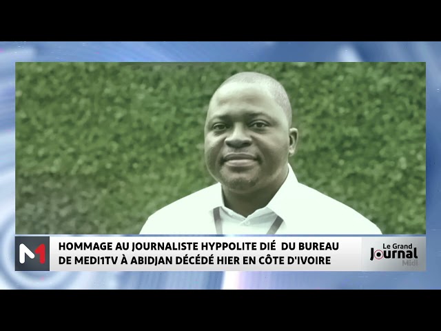 ⁣Hommage au journaliste Hyppolite Dié au bureau de MEDI1TV à Abidjan décédé hier