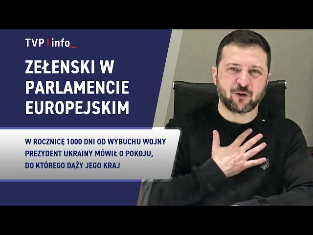 ⁣Zełenski w Parlamencie Europejskim: chciałbym, żeby kolejny rok był rokiem pokoju