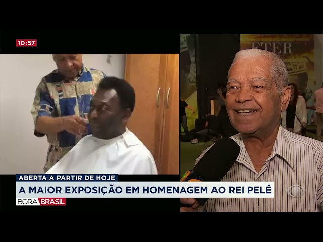 ⁣Pelé é homenageado em exposição imersiva em São Paulo