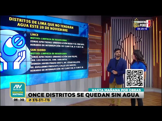 ⁣Sedapal anuncia corte de agua por mantenimiento: Conoce cuáles son los distritos afectados