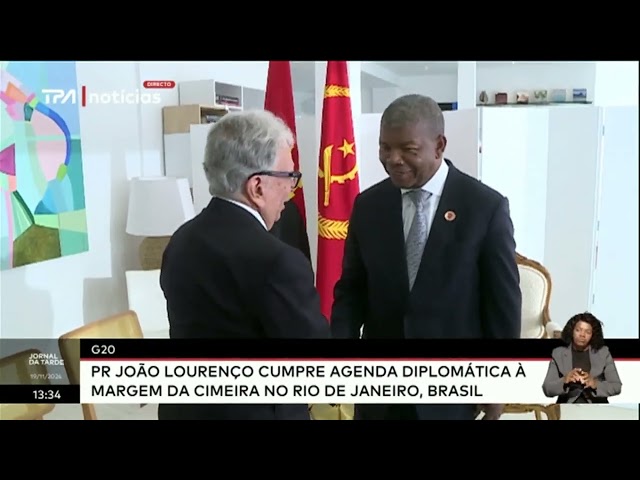 ⁣G20 - PR João Lourenço cumpre agenda diplomática à margem da cimeira no Rio de Janeiro, Brasil