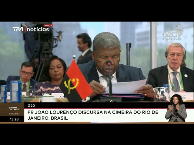 ⁣G20 - PR João Lourenço apela à mobilização de recursos para o combate à fome