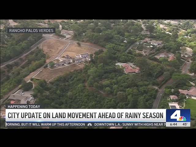 ⁣City update on land movement in Rancho Palos Verdes ahead of rainy season