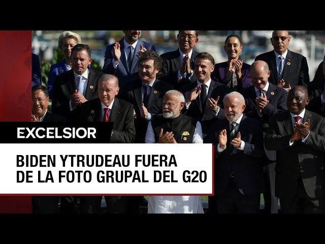 ⁣Biden, Trudeau y Meloni no salen en foto oficial de la cumbre G20 de Brasil