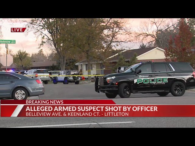 ⁣Alleged armed suspect injured after shots fired by Littleton officer