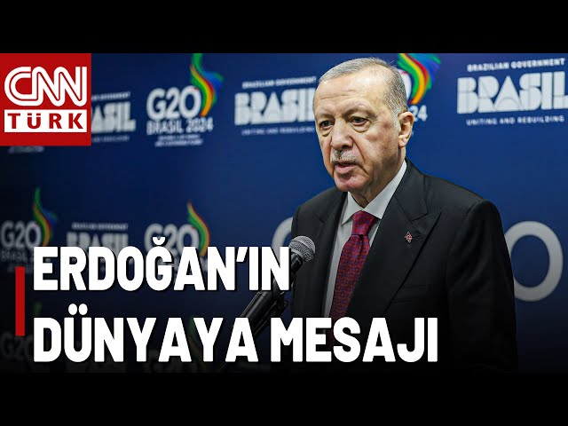 ⁣Erdoğan G20 Liderler Zirvesinde! "Gazze'deki Vahşete Sessiz Kalanları Tarih Affetmeyecekti