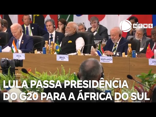 ⁣Lula passa presidência do G20 para a África do Sul