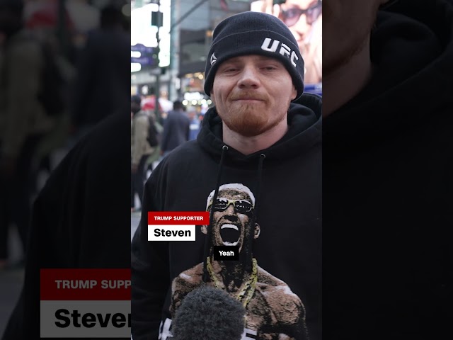 ⁣UFC fans tell CNN why they like Trump