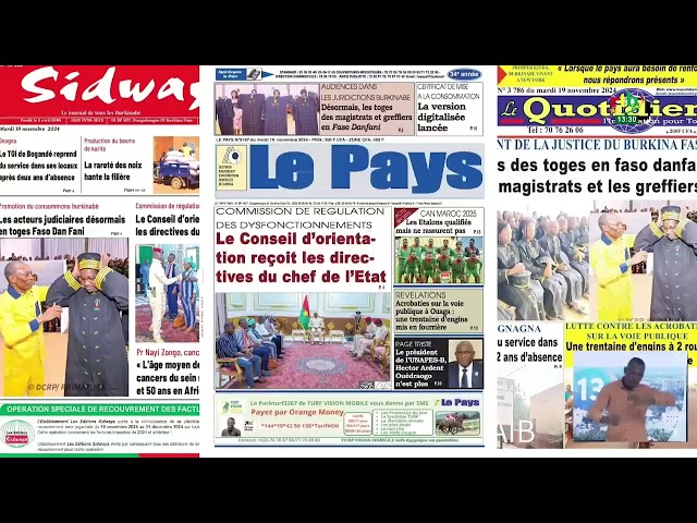 ⁣Revue de presse du 19 novembre 2024