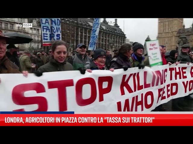 ⁣Gli agricoltori inglesi protestano contro le tasse