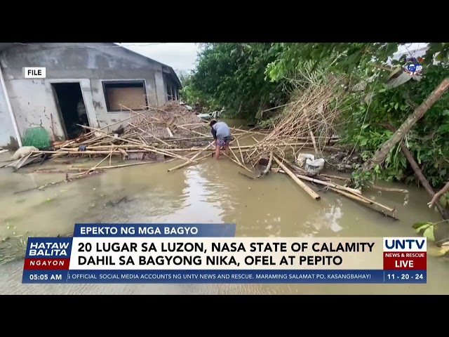 ⁣20 lugar sa Luzon, nasa State of Calamity pa rin dahil sa mga bagyong Nika, Ofel at Pepito