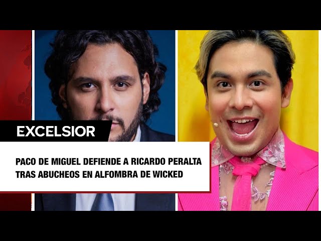 ⁣Paco de Miguel defiende a Ricardo Peralta tras abucheos en alfombra de Wicked