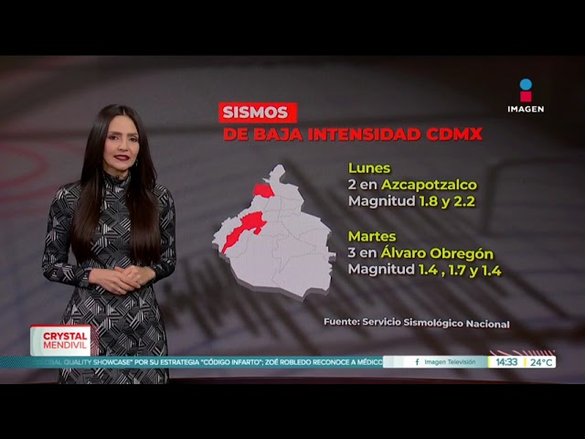 ⁣Sismos de baja intensidad en la CDMX durante las últimas horas | Noticias con Crystal Mendivil