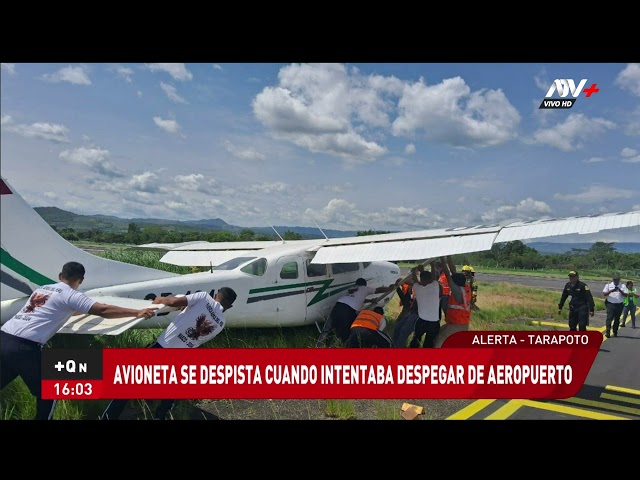 ⁣Tarapoto: avioneta se despista cuando intentaba despegar de aeropuerto