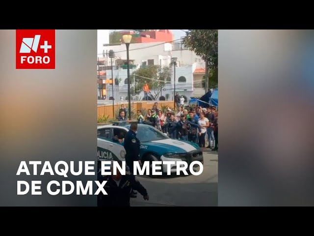 ⁣Sujeto atacó a pasajeros en la estación Tacubaya del Metro CDMX - Noticias MX