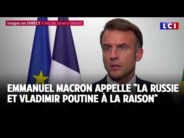 ⁣Emmanuel Macron appelle "la Russie et Vladimir Poutine à la raison"｜LCI