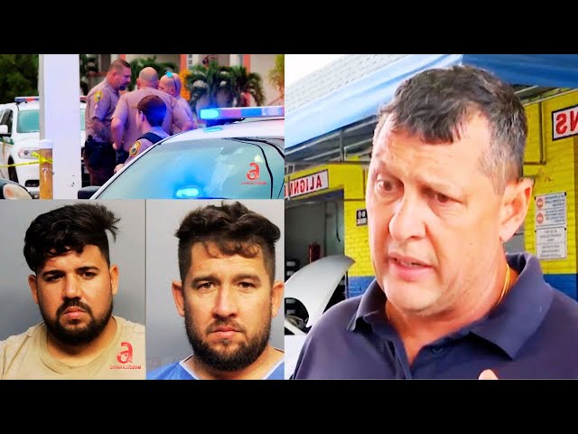 ⁣Miami: Dos hermanos cubanos arrestados por propinarle brutal golpiza a su mecánico de carro