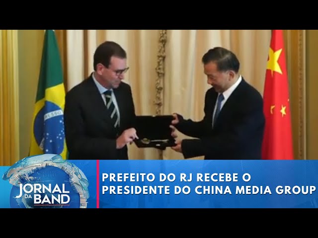 ⁣Prefeito do Rio de Janeiro recebe o presidente do China Media Group | Jornal da Band