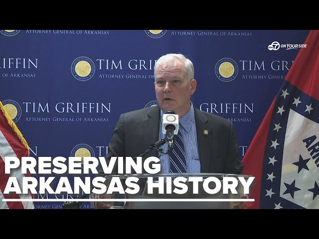 ⁣AG Tim Griffin announces joint effort to preserve historical Arkansas documents