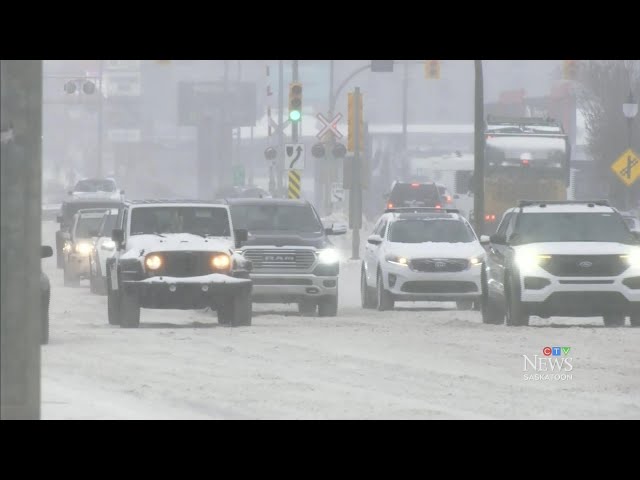 ⁣Winter storm creates dangerous driving conditions around Saskatchewan