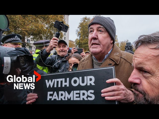 ⁣UK farmers protest: Thousands gather in London denouncing changes to inheritance tax exemption