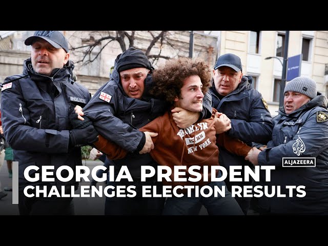 ⁣President challenges election results as Georgia cracks down on protesters