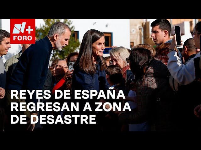 ⁣Reyes vuelven a visitar las zonas afectadas por la DANA en Valencia - Las Noticias