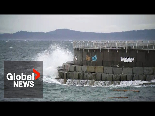 ⁣Preparations underway, power outage warnings issued as "bomb cyclone" batters BC coast