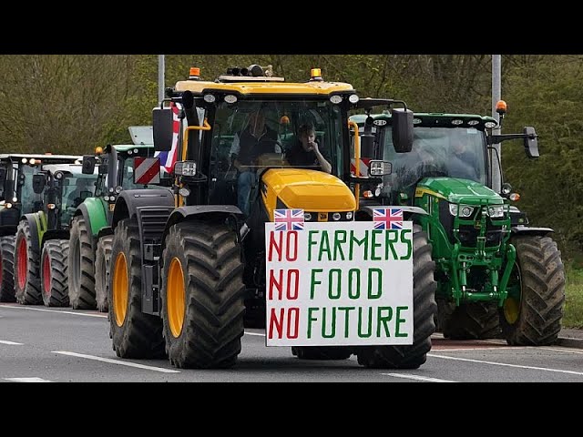 ⁣Thousands of UK farmers descend on Parliament to protest against inheritance tax hike