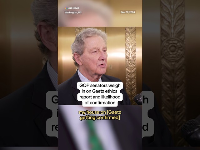 ⁣GOP Senators weigh in on Gaetz ethics report and likelihood of confirmation