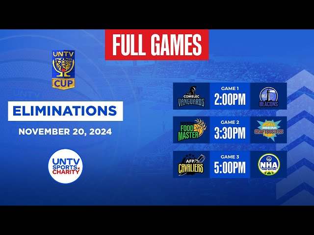 ⁣LIVE FULL GAMES: UNTV Cup Season 11 Eliminations at Novadeci Convention Center, QC | Nov. 20, 2024