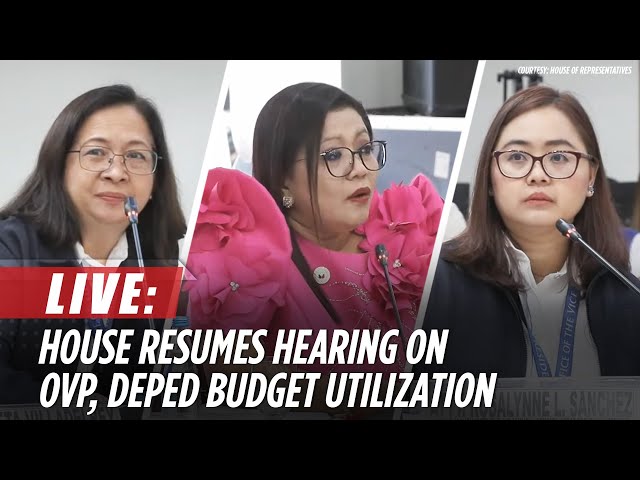 ⁣LIVE: House resumes hearing on OVP, DepEd budget utilization | November 20