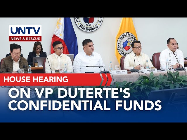 ⁣House hearing resumes inquiry on the use of OVP, DepEd confi funds under VP Duterte