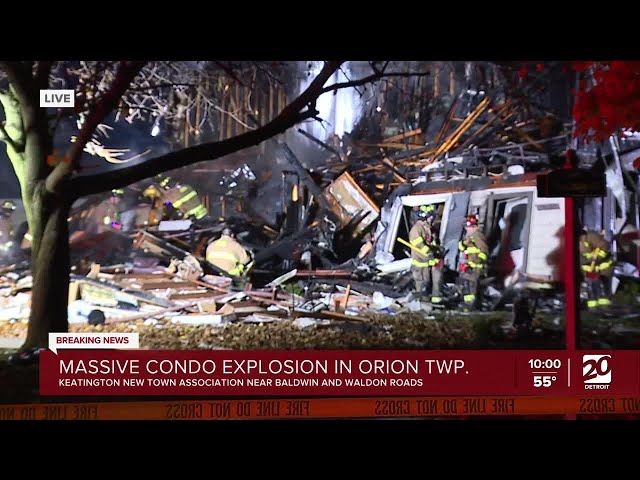 ⁣2 critically hurt, 2 unaccounted for after explosion at condo complex in Orion Township