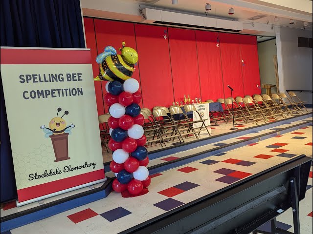 ⁣Stockdale Elementary held the First Scripps National Spelling Bee in the PBVUSD