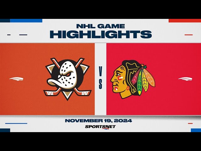 ⁣NHL Highlights | Ducks vs. Blackhawks - November 19, 2024