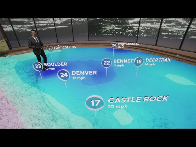 ⁣A cold Wednesday morning for Colorado on the way before prolonged warming trend