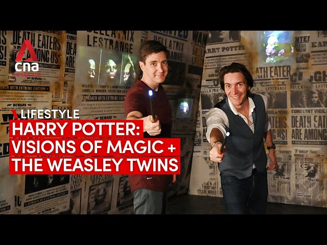 ⁣Weasley twins teach us how to use wands at Harry Potter exhibit in Resorts World Sentosa