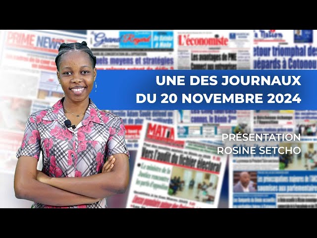 ⁣UNE DES JOURNAUX DU 20 NOVEMBRE 2024