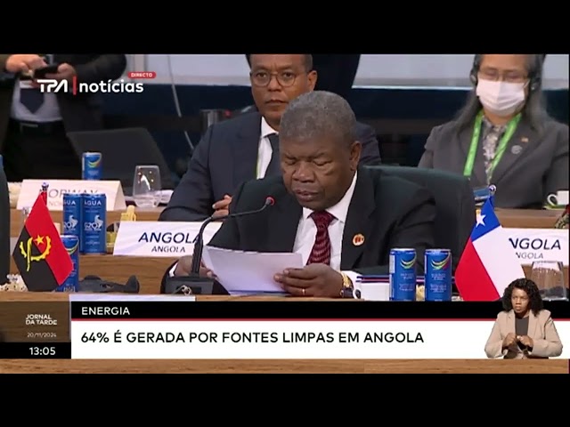 ⁣Energia - 64 % é gerada por fontes limpas em Angola