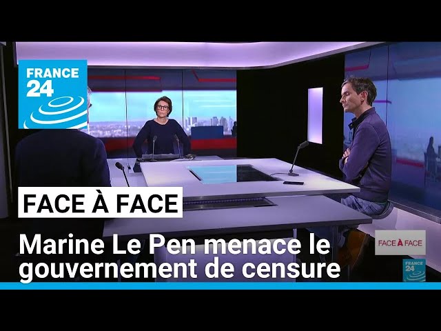 ⁣Projet de loi de finances 2025 : Marine Le Pen menace le gouvernement de censure • FRANCE 24